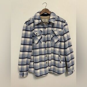 Sage Collective Flannel Cabincore Gorpcore Shacket with Inner Lining MEDIUM